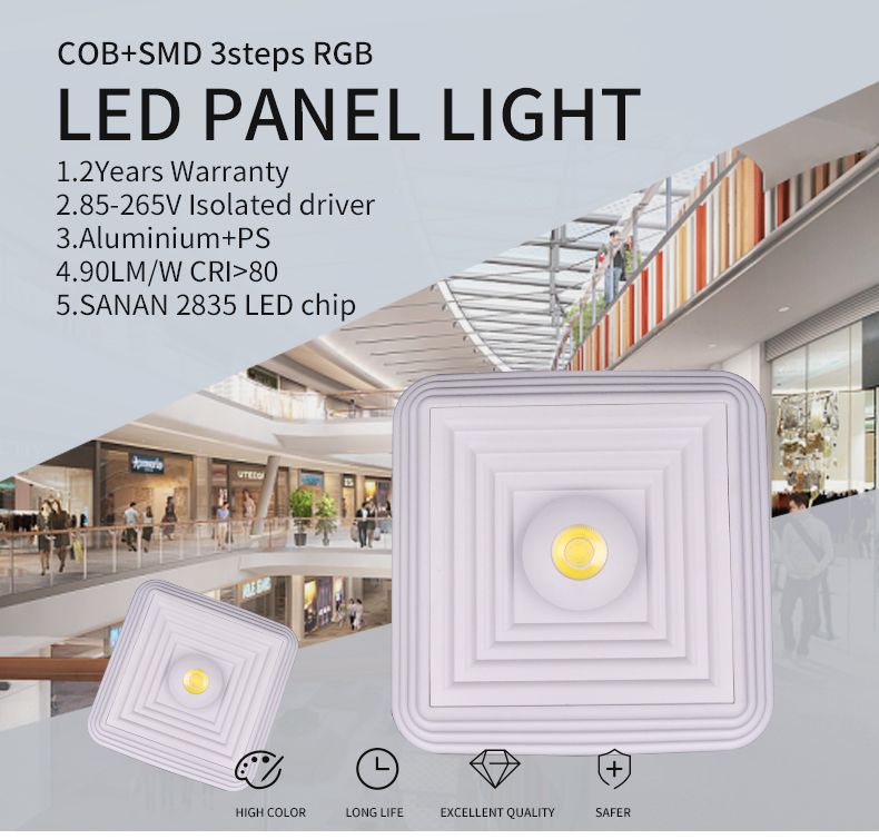 Round Square Double Color LED Ceiling Light LED Panel Round Square Double Color LED Ceiling Light LED Panel