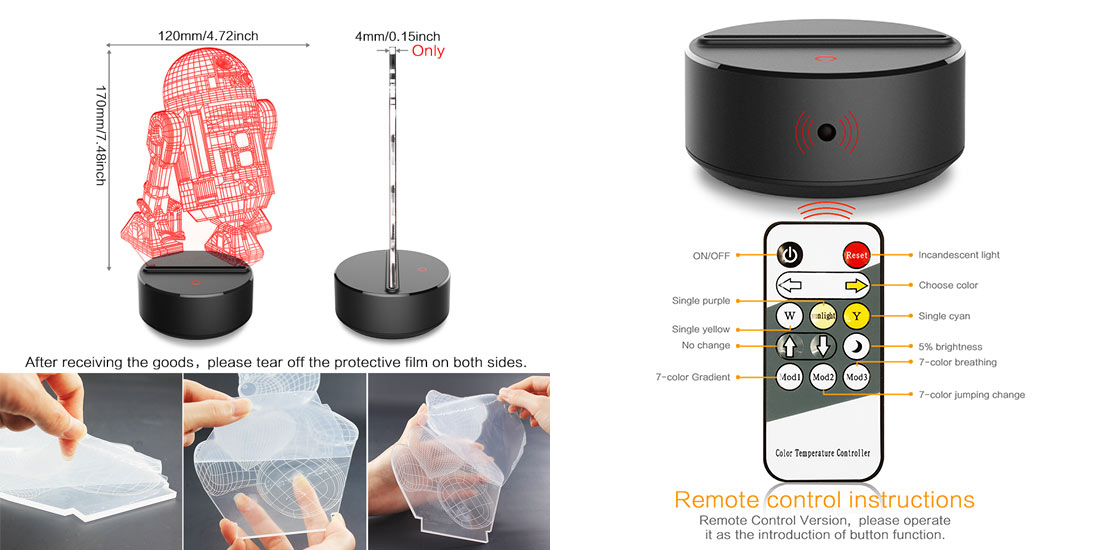 Change 3D Visual Led Night Light Change 3D Visual Led Night Light