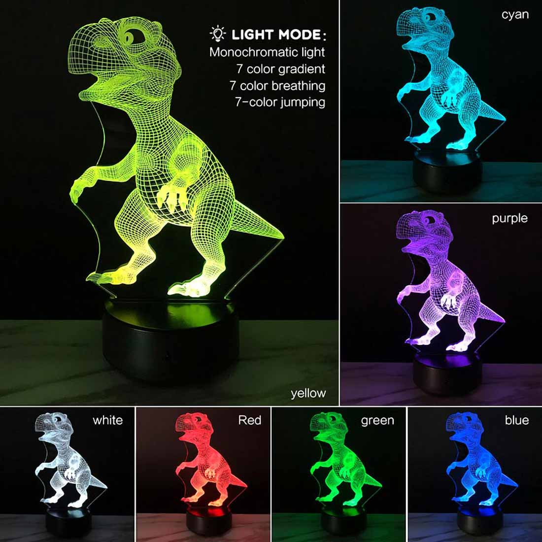 Kids bedroom dinosaur night light