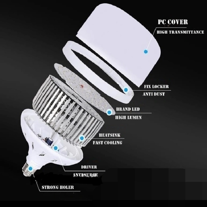 Smart LED Bulb E27 B22 High Power 50W Die-Casting Full Aluminum LED Light Bulb