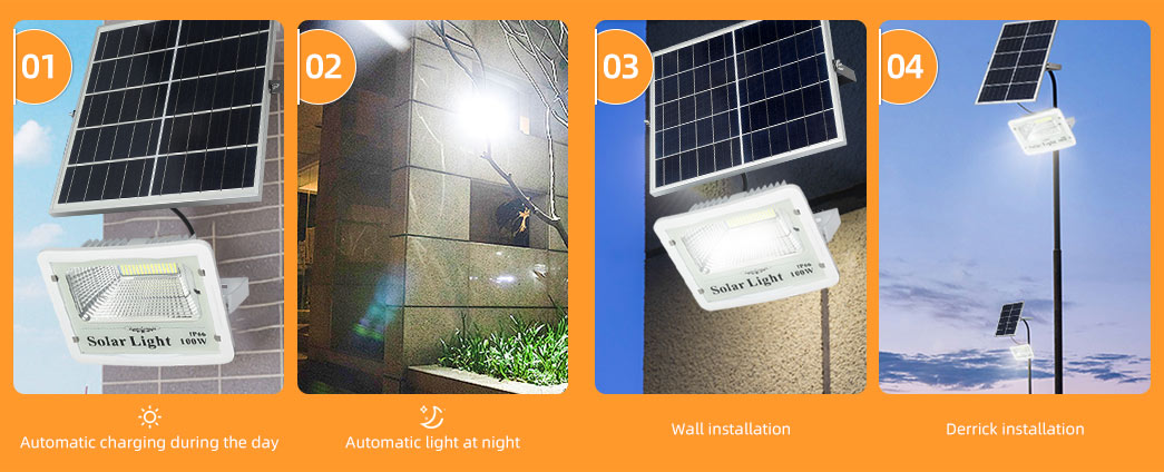 Installation effect of solar lamp