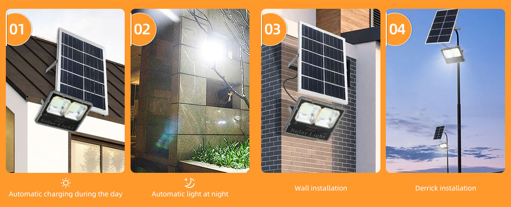 Installation effect of solar lamp