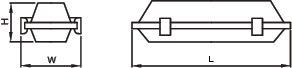 dimension drawing of LED vapor tight