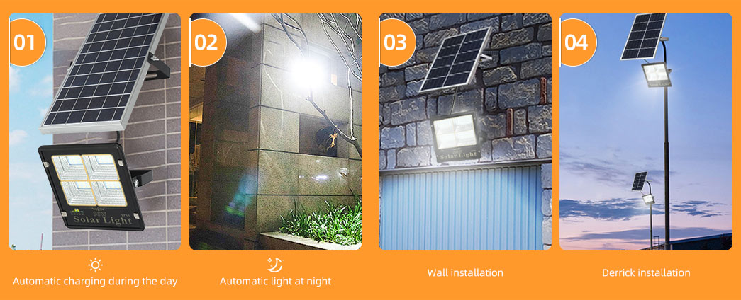 Installation effect of solar lamp