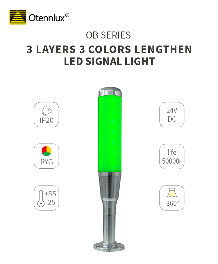 3 colors led signal tower light 