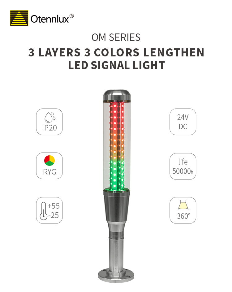 3 colors led signal tower light 