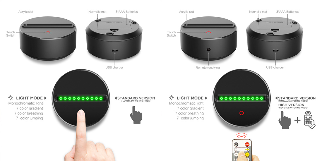 Change 3D Visual Led Night Light Change 3D Visual Led Night Light
