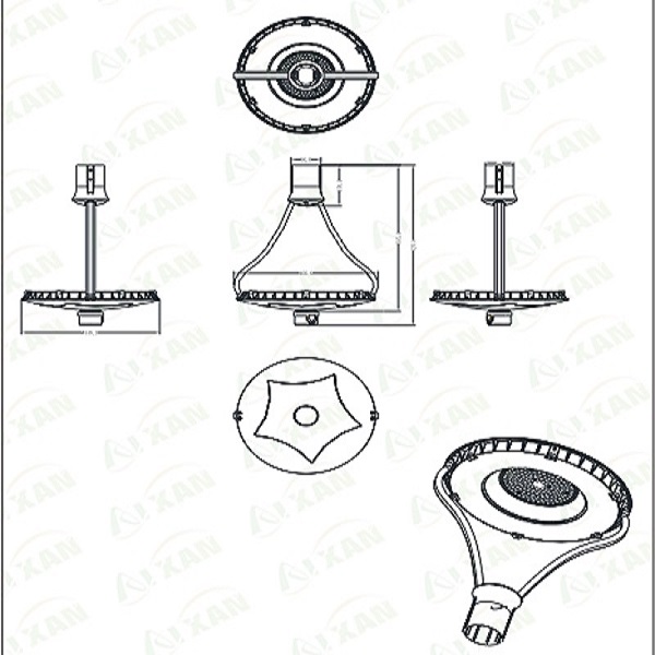 Figure and size of garden Lamp body