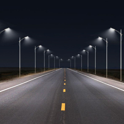 LED roadway lighting with photocell