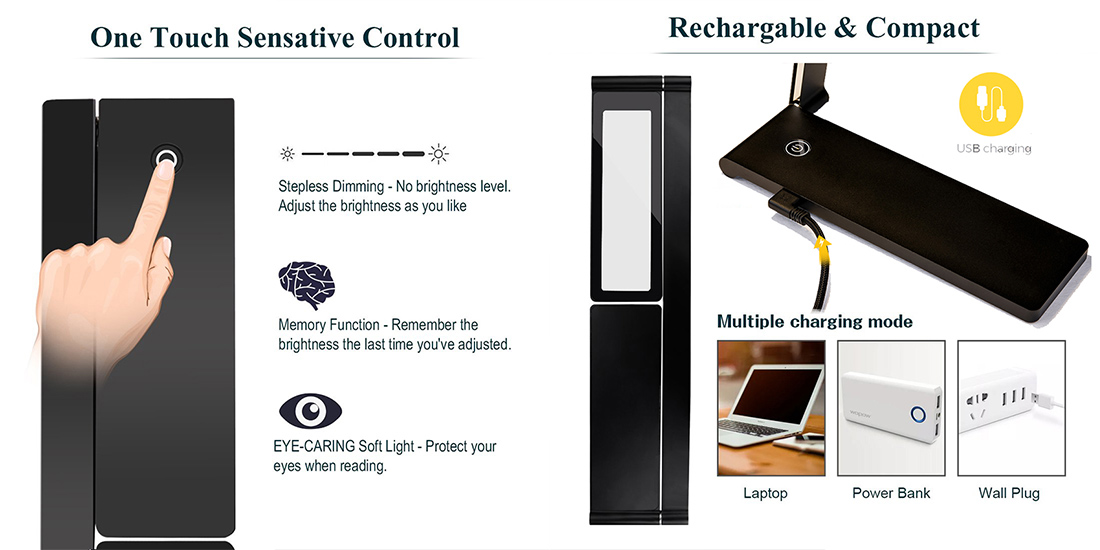 Modern folding table led desk