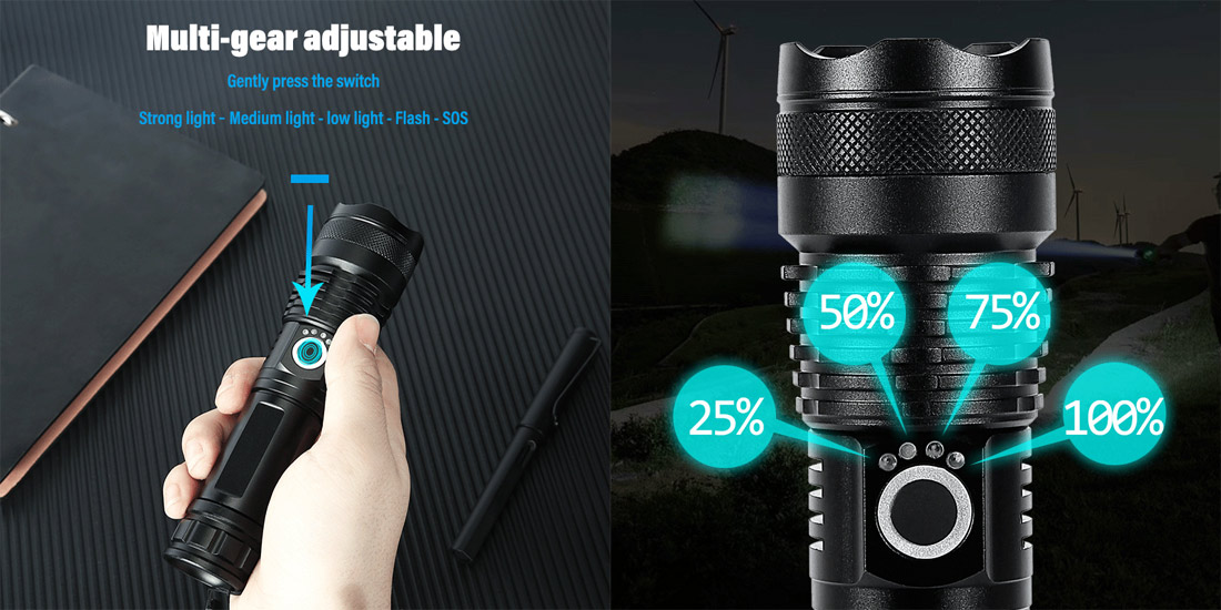  High powered mini torch led flashlight