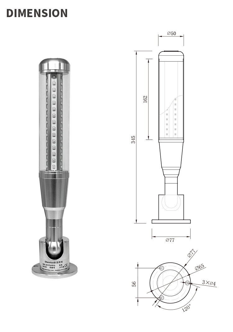 24v DC led signal tower light 