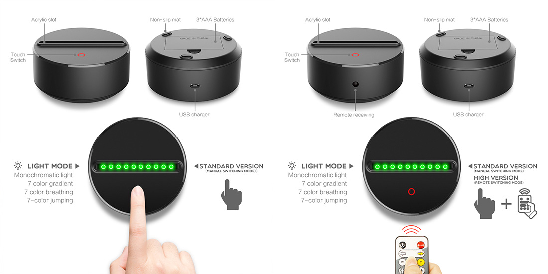 touch switch lamp led night light