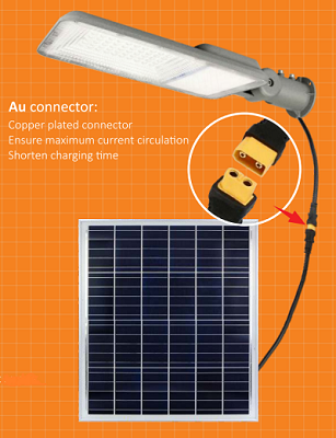Copper plated connector solar street light Copper plated connector solar street light