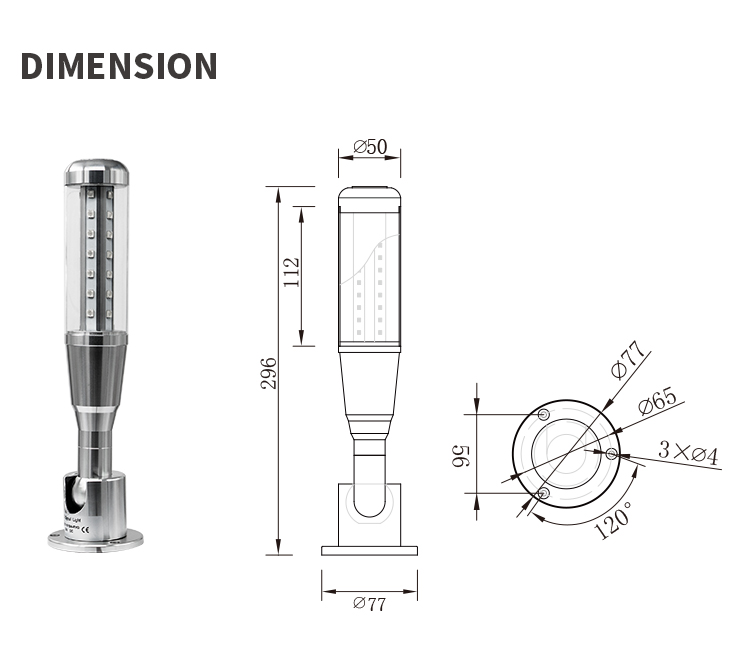 3colors usb led signal warning tower light 