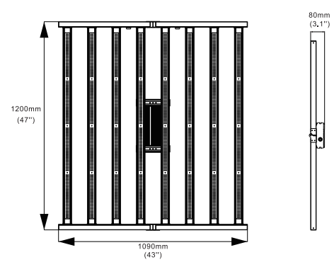 Foldable led grow light