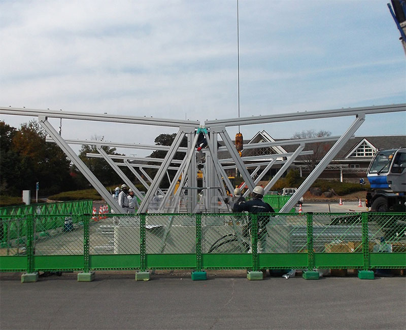 industrial solar carport panel mount structure project