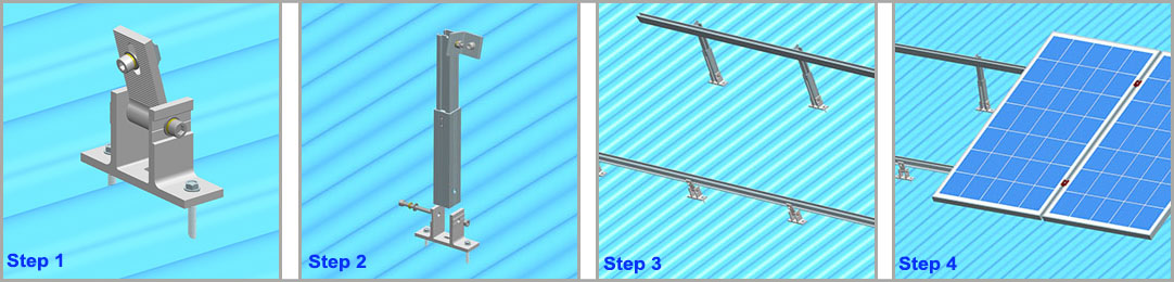 Trapezoidal tin roof adjustable bracket Trapezoidal tin roof adjustable bracket