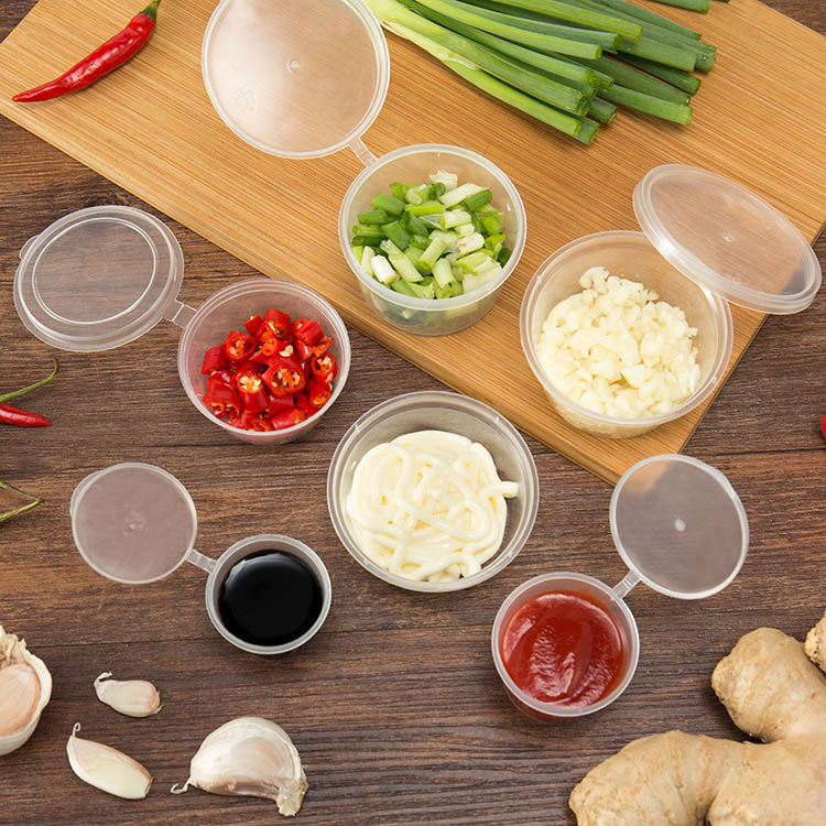 Disposable Plastic Round Sauce Cup