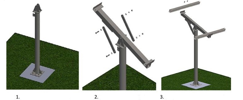 solar pole mounting system solar pole mounting system