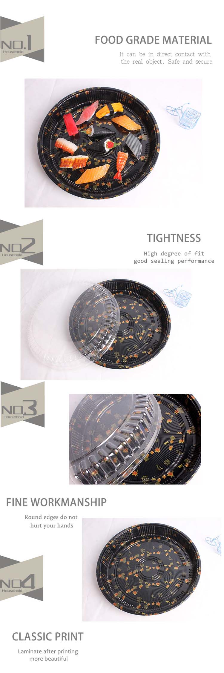 Disposable Round Sashimi Tray