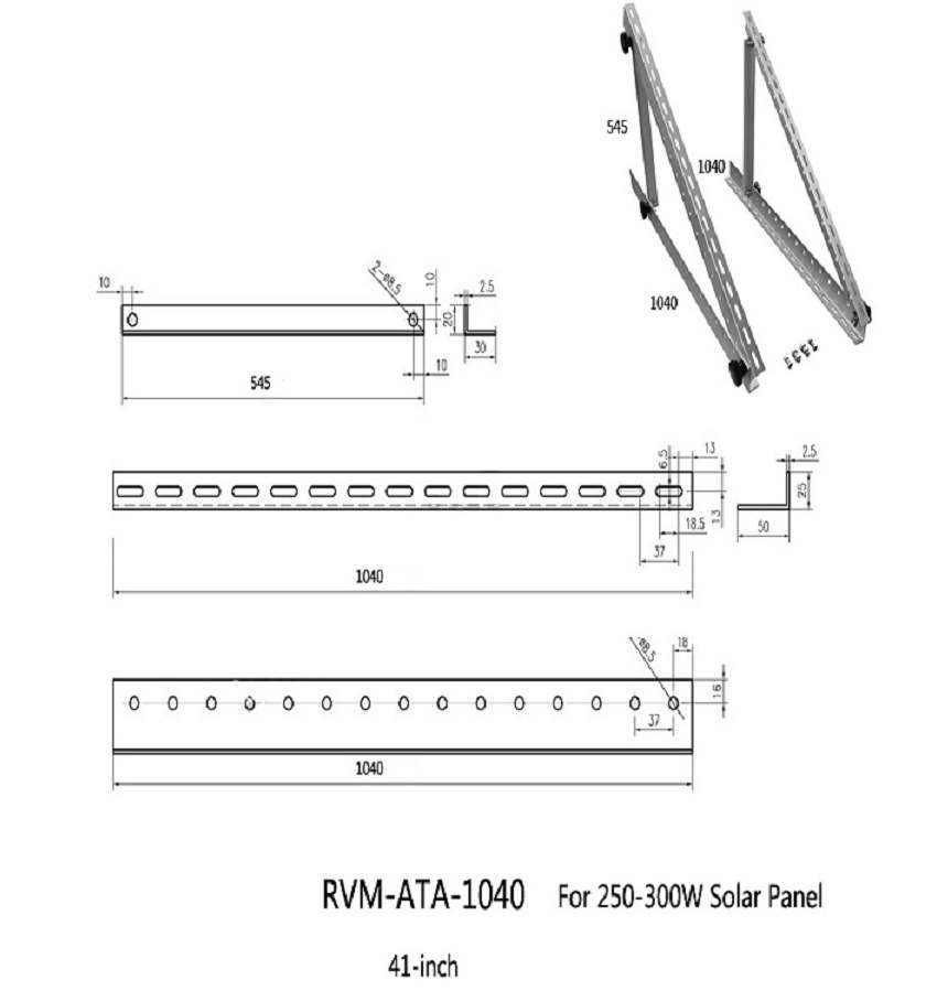 Adjustable Triangle Solar Panel Tilt Mount Bracket 