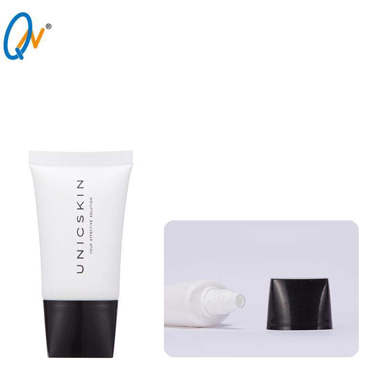 empty white sunscreen cosmetic tube