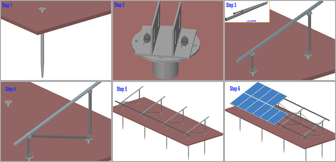 Solar mounting rack 1MW