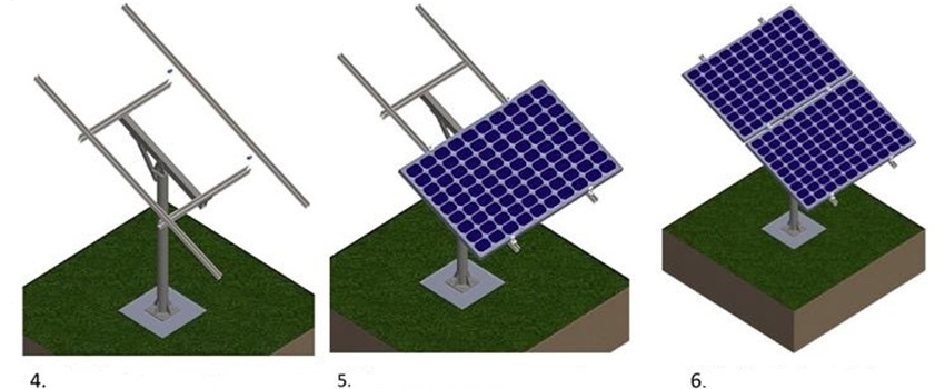 solar pump ground pole structure system solar pump ground pole structure system