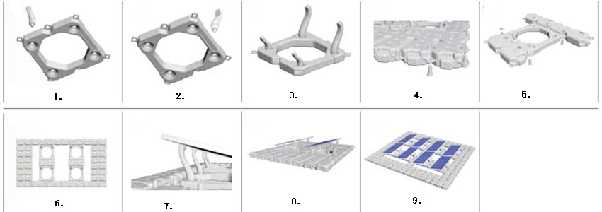 floating photovoltaic brackets floating photovoltaic brackets