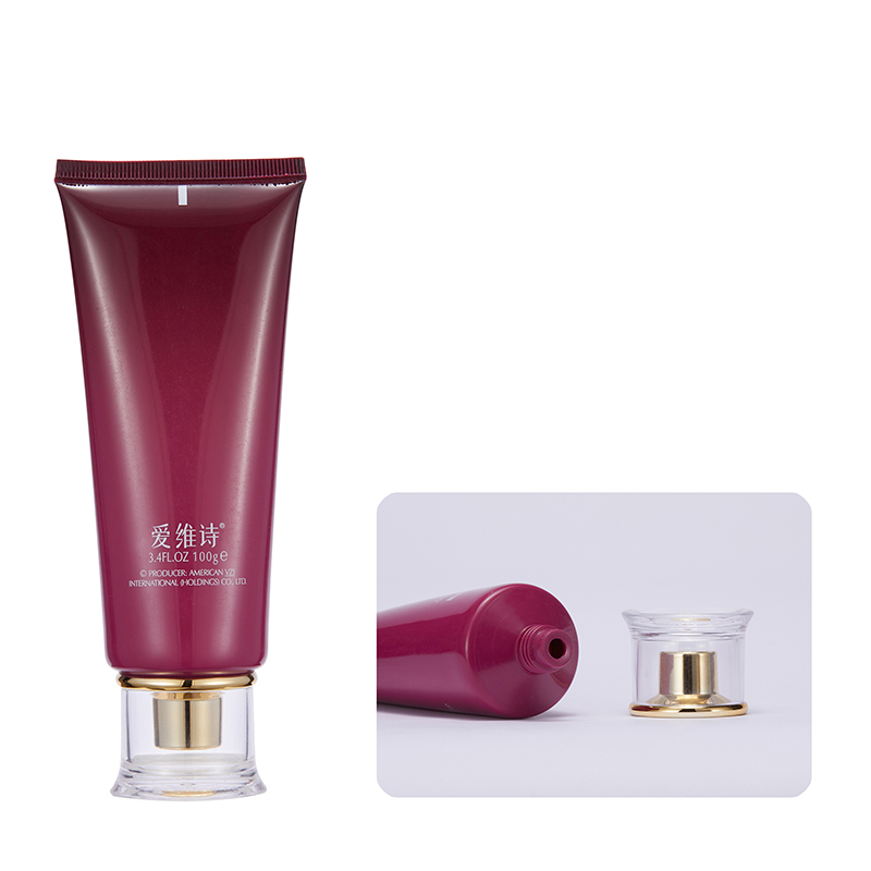 100ml red face wash cosmetic tubes