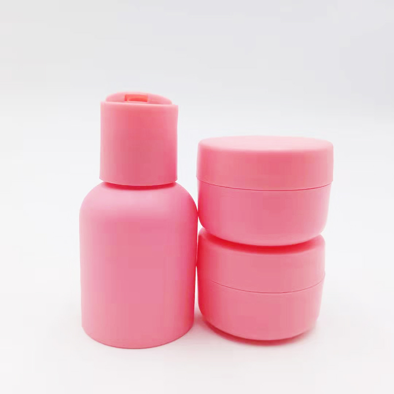 60ml pink frosted bottles and 10g cream jars