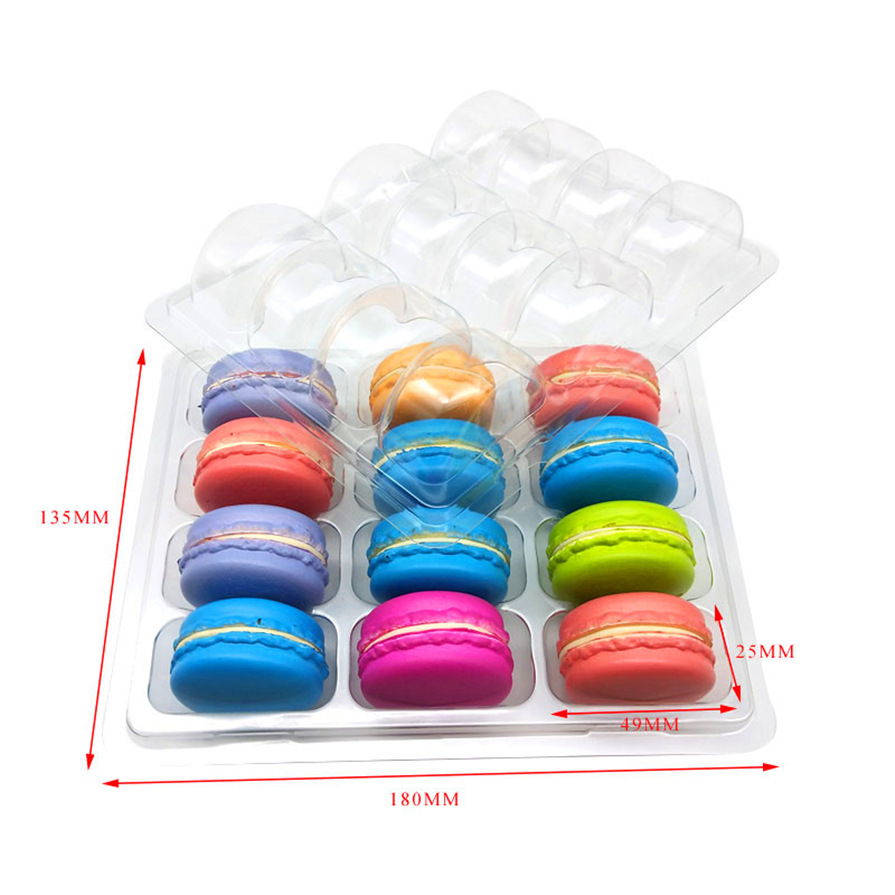 12 cell macaron clamshell 