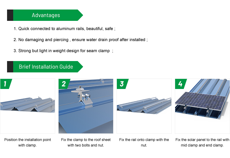 metal roof pv mounting systems from china