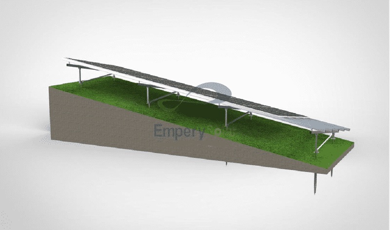 W type Ground mounting Solution Power Solar Mount