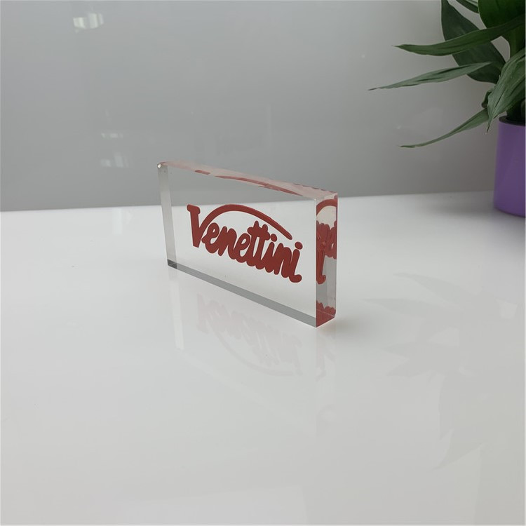 acrylic logo block