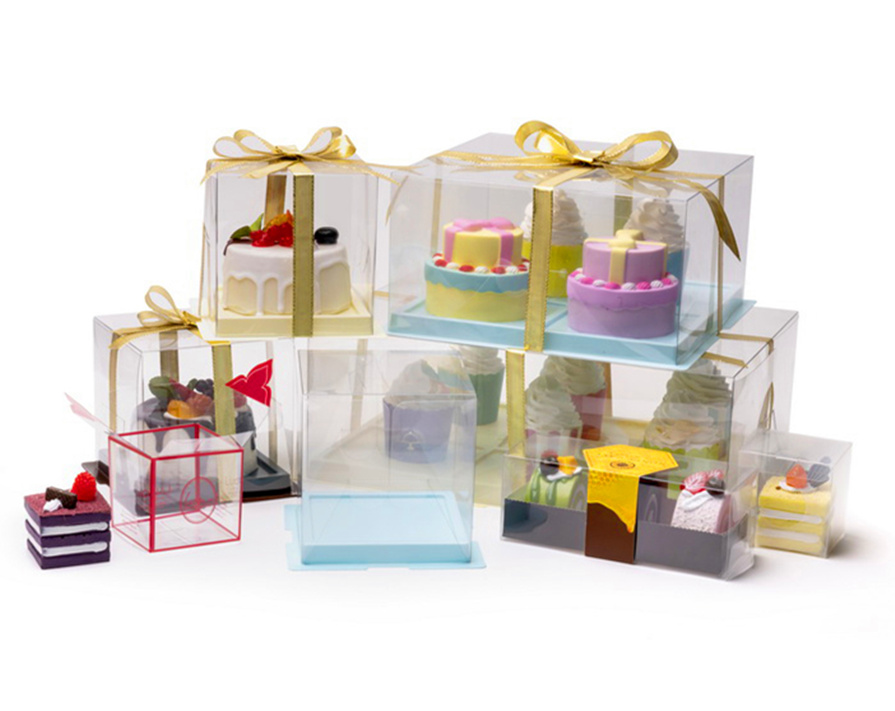 Clear plastic cake box