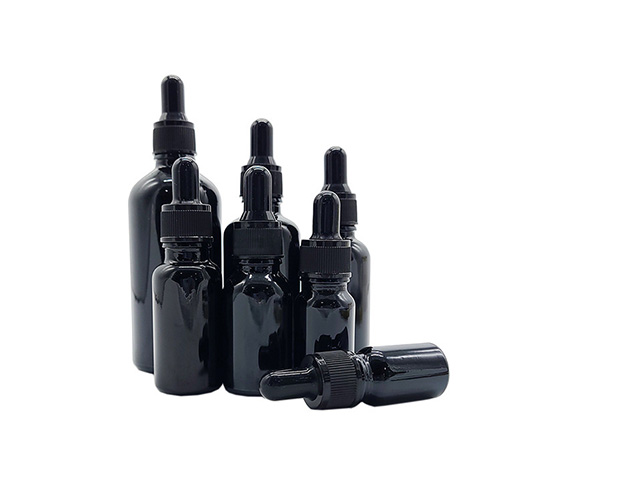 30ml Matte Black Glass Bottles supplier