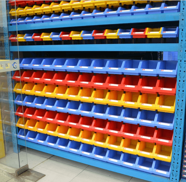 warehouse accessories and part storage shelving
