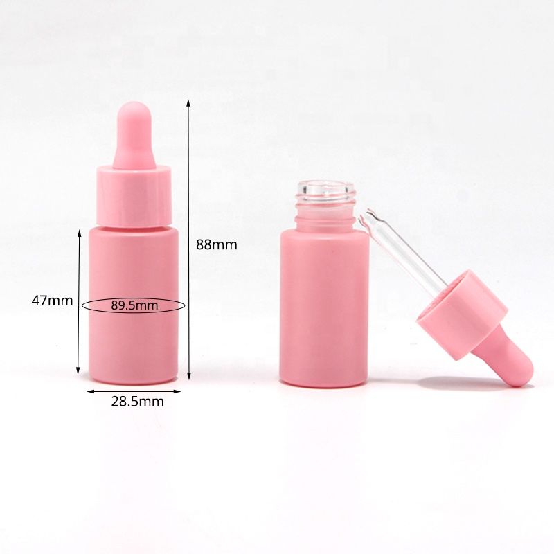 15ml half ounce pink bottle for serum hair oil 