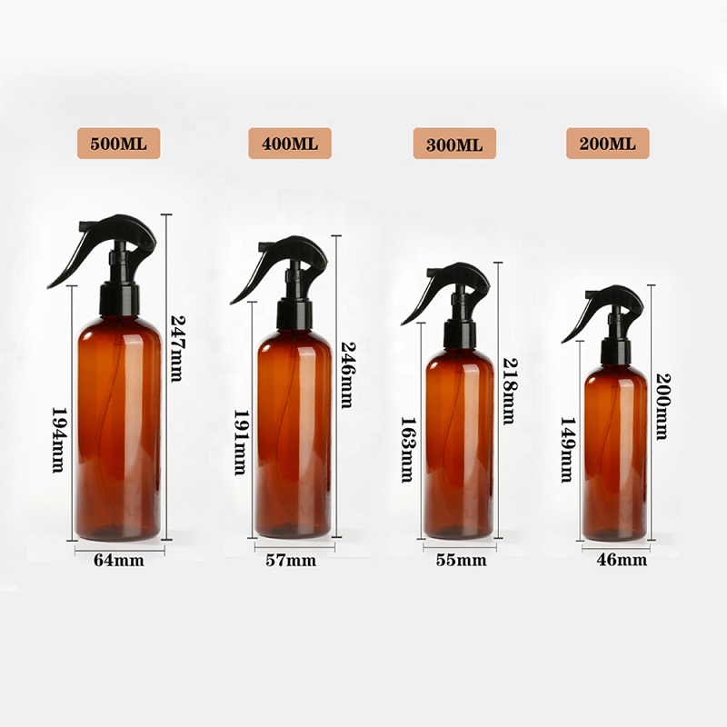 Amber Plastic Spray Bottle