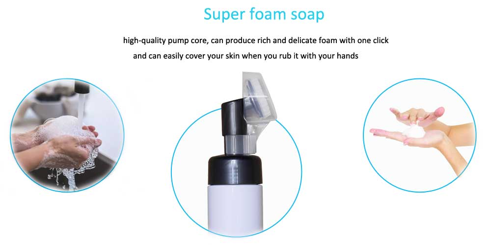 0.8cc black foam pump with Silicone brush 0.8cc black foam pump with Silicone brush