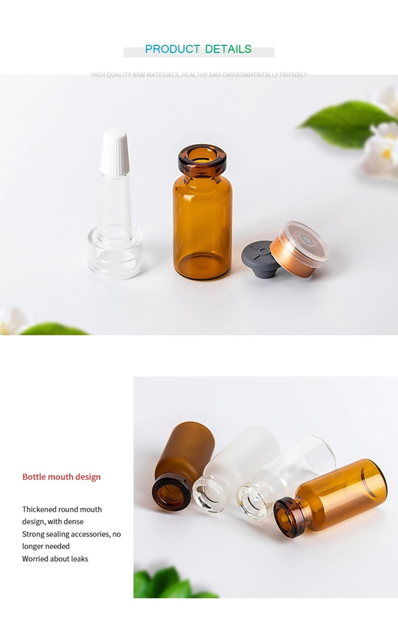  amber glass vial tube bottle
