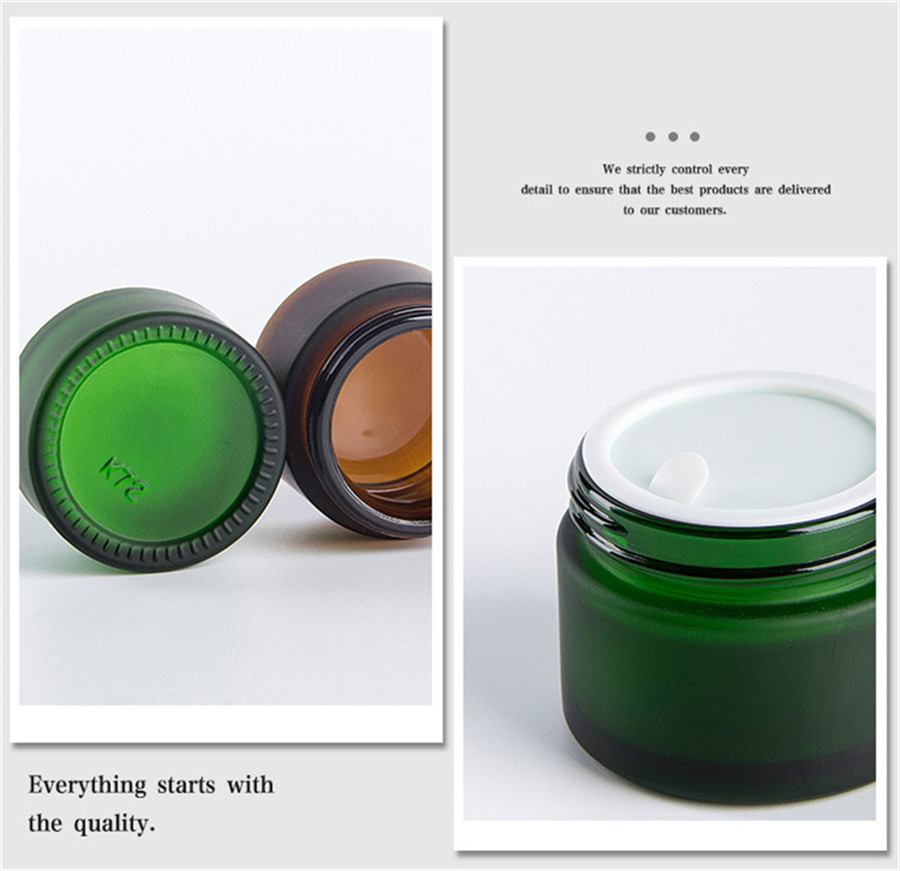 20G 30G 50G Frosted Green and Amber Jar