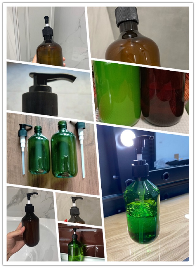 empty shampoo pump bottles