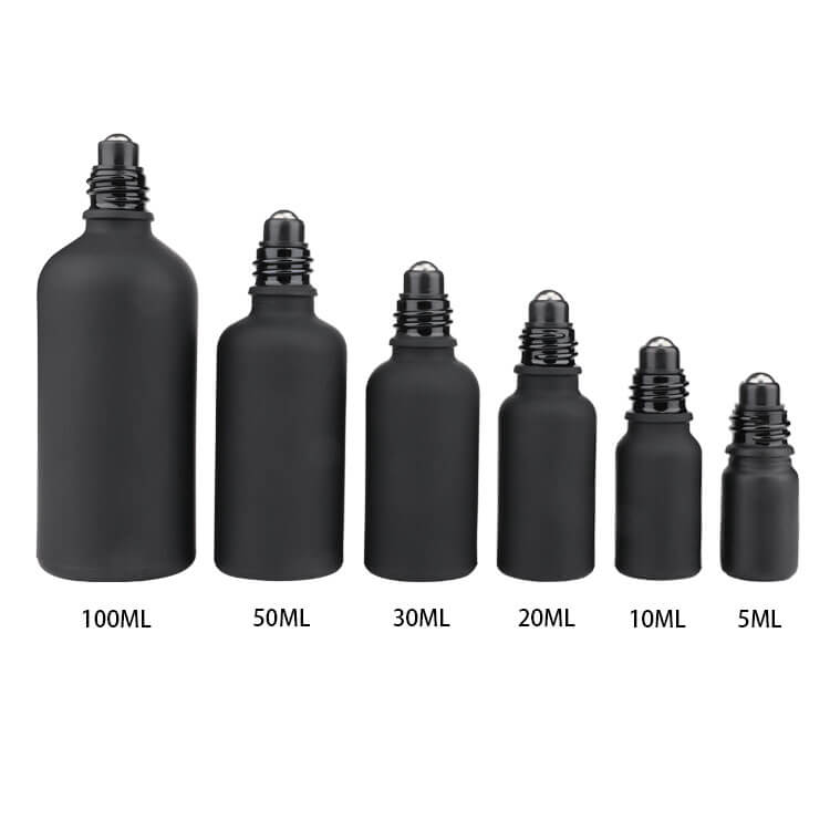 matte black glass bottle 