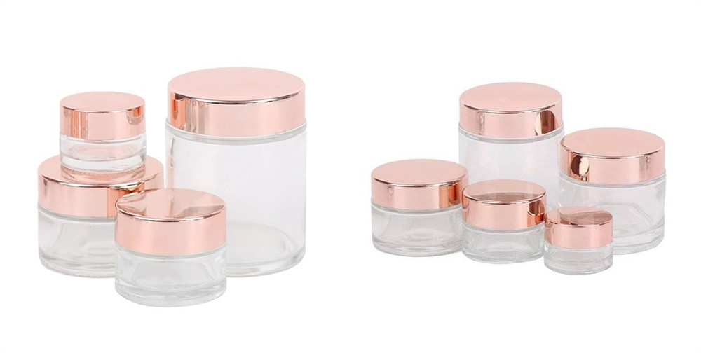 glass cosmetic cream jar