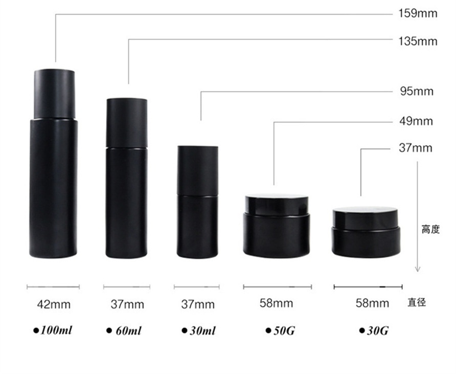 Black Cosmetic Lotion Bottle Black Cosmetic Lotion Bottle