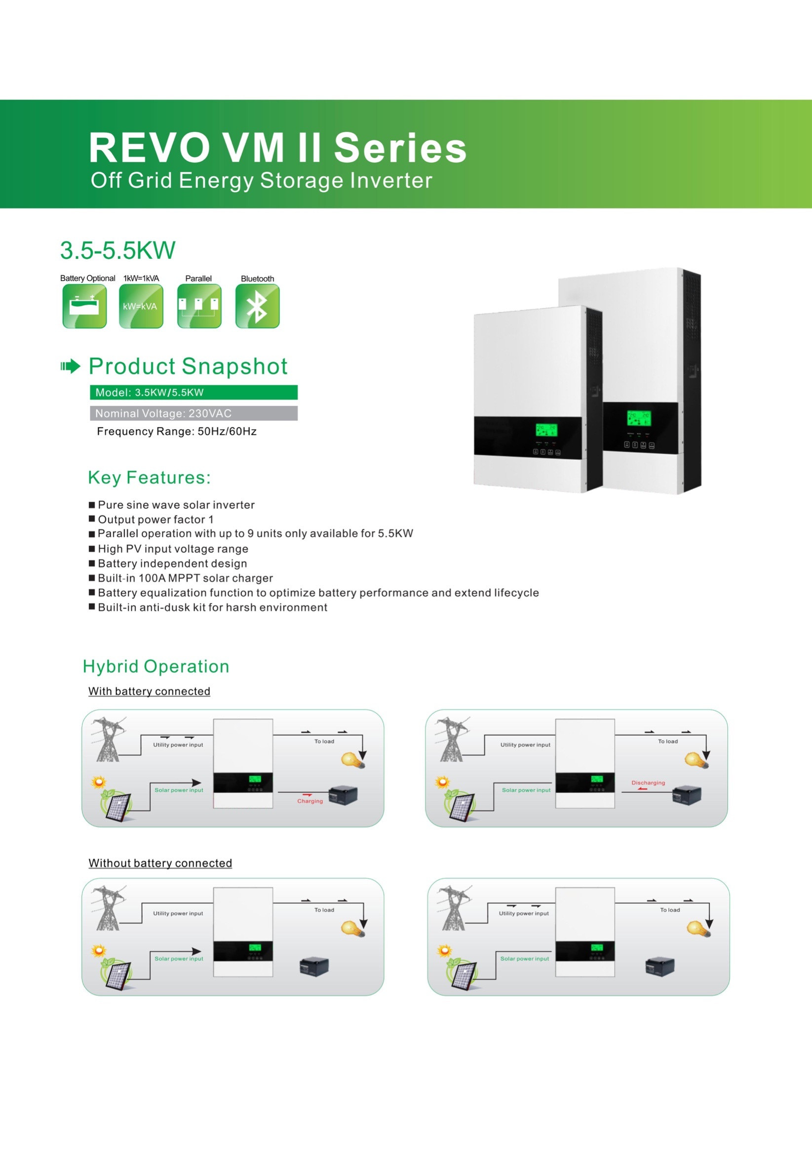 3.5kVA-5.5kVA Off Grid Solar Inverter