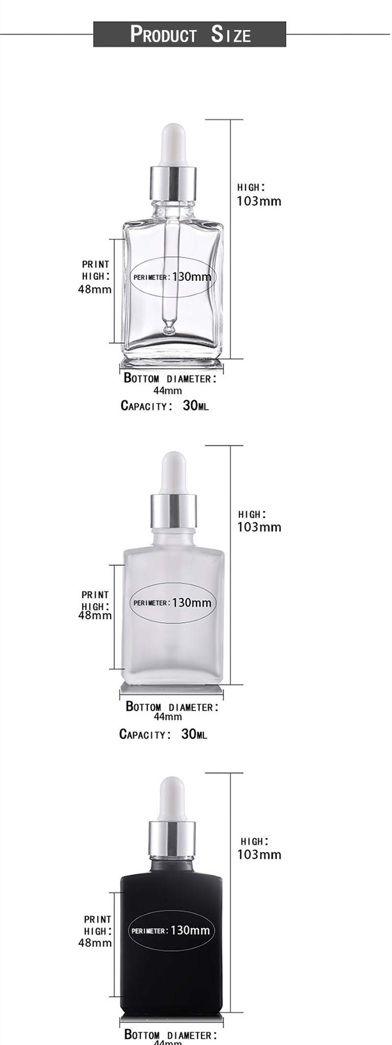 Transparent Essential Oil Bottle